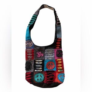 Crossbody Bag Hippie Peace Festival Boho Bohemian Colorful